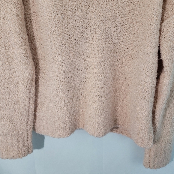 A New Day Women's Baby Pink Wool Blend Hooded Sweater Sz M Fall Winter Barbie - Picture 8 of 11